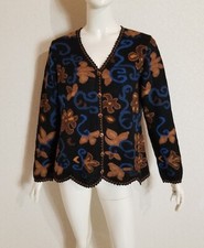 INKADORO weiche super feminine sehr edle 100% Alpaka Strickjacke Jacquard