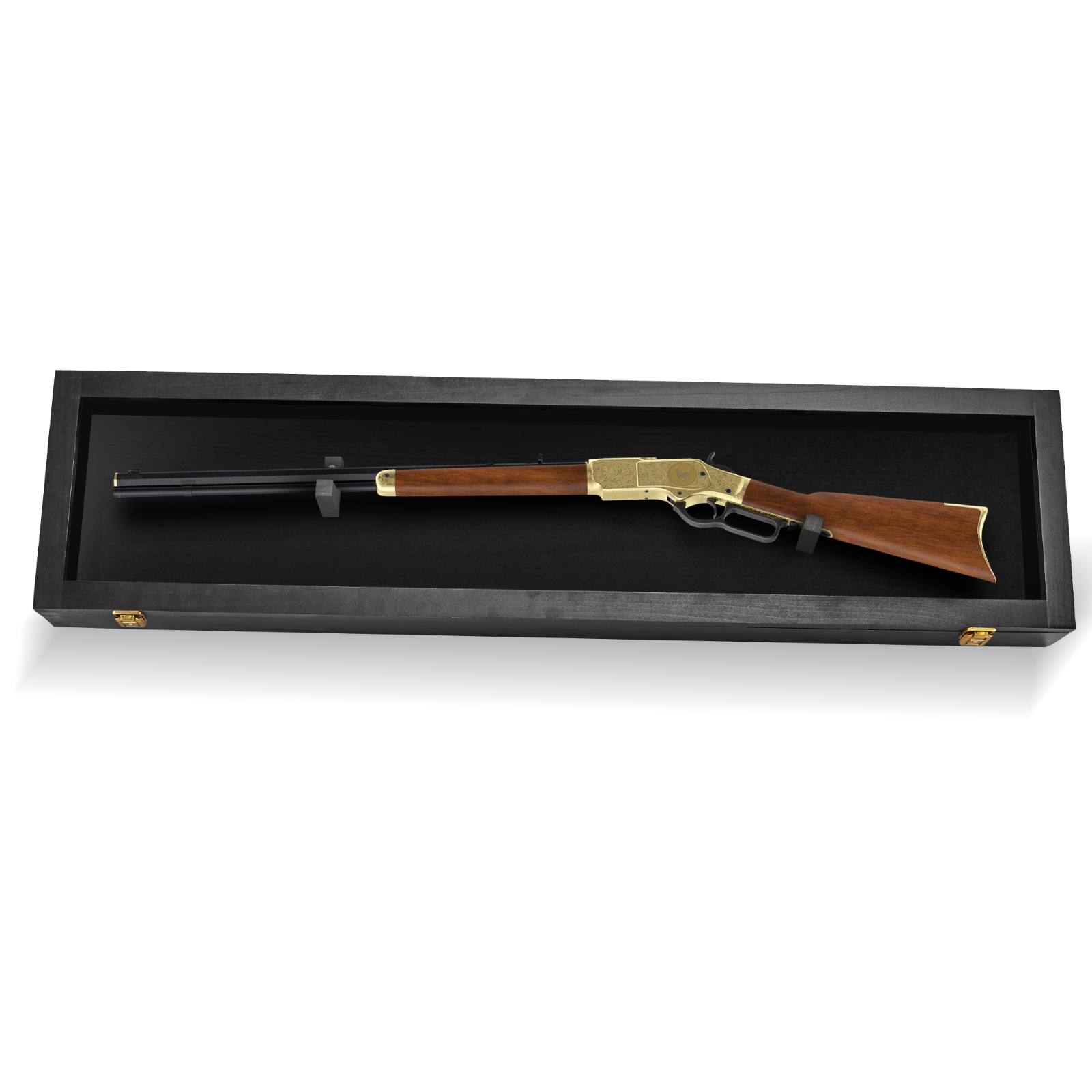 Single Rifle Gun Cabinet Display Case Wall Rack Replica Airsoft Civil ...