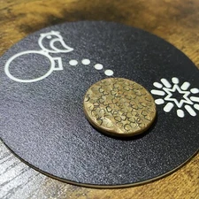 BACKGROUND NOISE CLOVERS! Hand Made Custom Copper Golf Ball Marker!