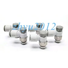 SMC AS2211F-02-04SA-2 Nickel-Plated Brass and PBT Elbow Speed Control Valve