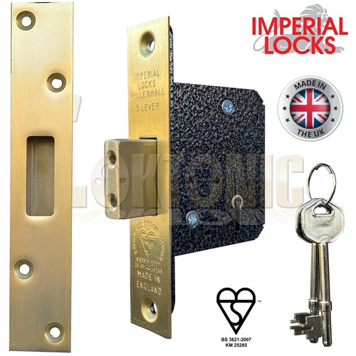 Imperial Lock BS362 British Standard Heavy Duty 5 Lever Mortice Deadlock - Picture 2 of 10