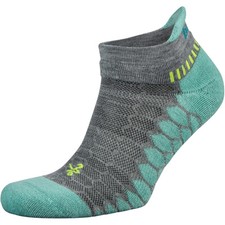 Balega Silver No Show Running Socks - Midgray/Aqua