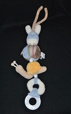 Peluche doudou mobile âne Paco NOUKIE'S escargot dentition grelot 33 cm NEUF