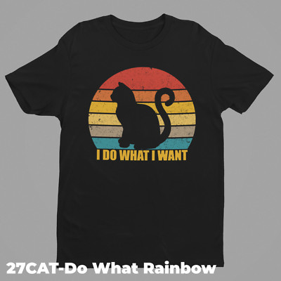 Lustiges T-Shirt Katze Designs 27CAT-Do What Rainbow