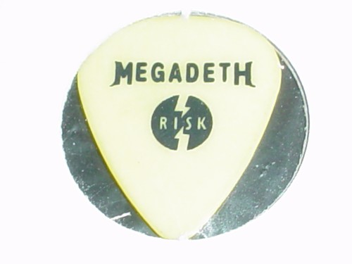 MEGADETH Risk Logo & Dave Ellefson Signature 1999 Concert Tour RaRe GUITAR PICK