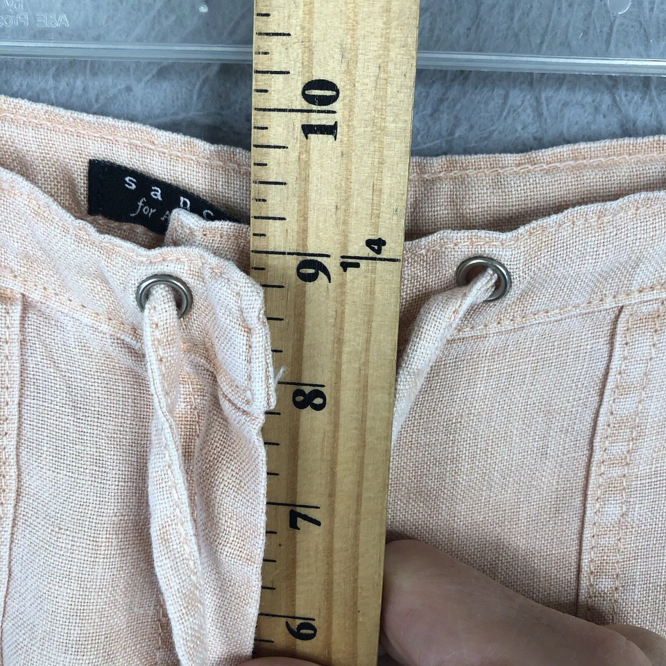 Pantalones Sanctuary For Anthropologie para mujer pequeños naranja pálido lino Lagenlook playa Foto 4 de 4