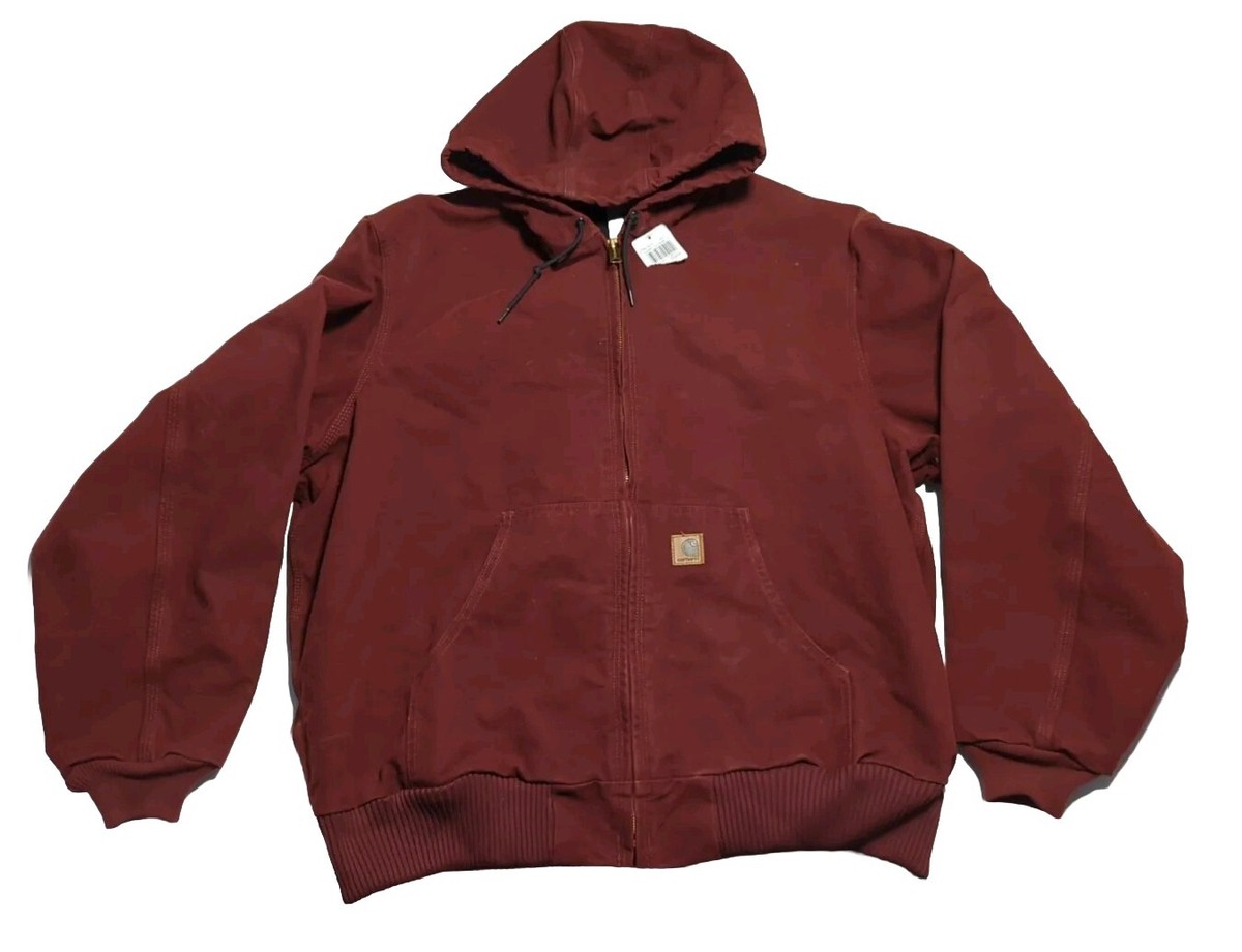 NWT Carhartt Lined Jacket Mens Size 2XL J160 CLY Clay Red NWT Carhartt Lined Jacket Mens Size 2XL J160 CLY Clay Red