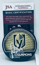 Ivan Barbashev signed Vegas Golden Knights 2023 Stanley Cup Champs Puck JSA