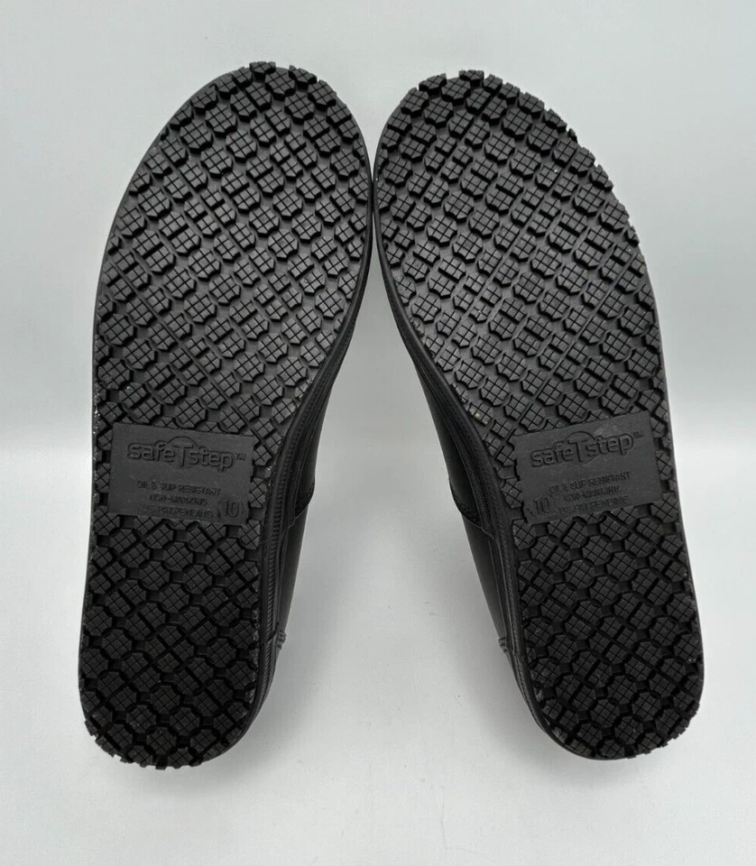 Zapatos para mujer SafeTStep Kandice de cuero negro Oxford antideslizantes zapatillas talla 10 Foto 4 de 4