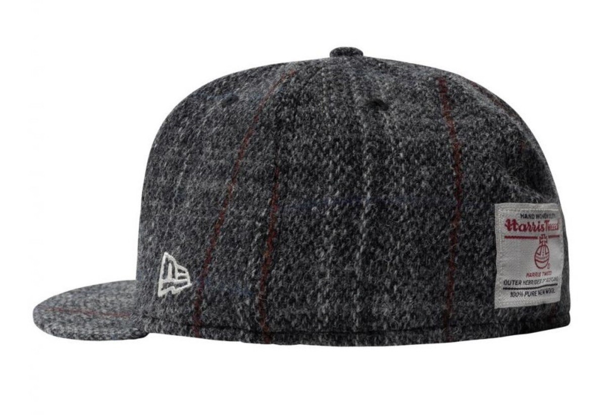 Stussy Stock Harris Tweed New Era Cap CHARCOAL