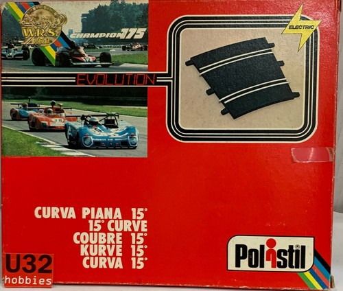 SLOT CAR POLISTIL CHAMPION 175 A44 PISTA CURVA 15º 6 UNIDADES