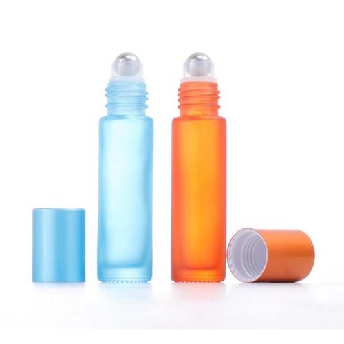 5ml 10ml Colorful Thick Matting Glass Roller Bottles for Perfume Essential Oil - Picture 7 of 17
