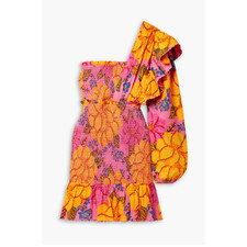 Farm Rio Flowers Garden One Shoulder Dress NWT 