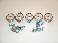 CERAMIC TUBE SOCKETS, 9 PIN , TOP MOUNT fits 3/4" HOLE , w/mount hardware 5pcs