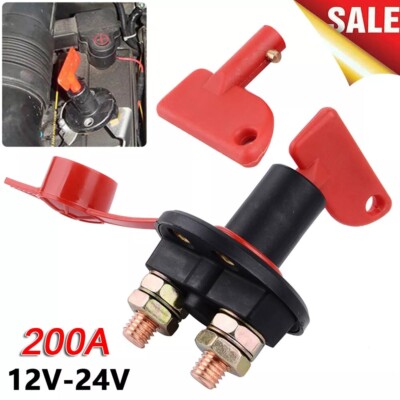 12V 24V 200A Auto Boot KFZ LKW Batterie Trennschalter Natoknochen Hauptschalter