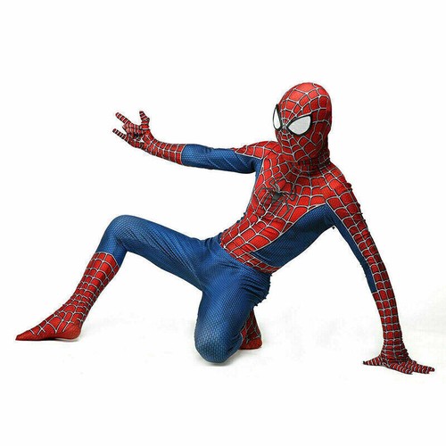AU Spiderman Tobey Maguire Cosplay Costume Kids Boy Jumpsuit Fancy Dress Gift - Picture 9 of 12