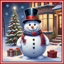 30 Custom Christmas Eve Snowman Personalized Address Labels