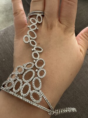 Ring Hand Manschette Kristall Armband 