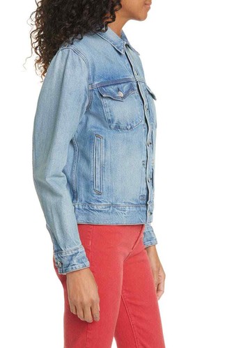 BONE Shrunken Denim Trucker Jacket Blue 