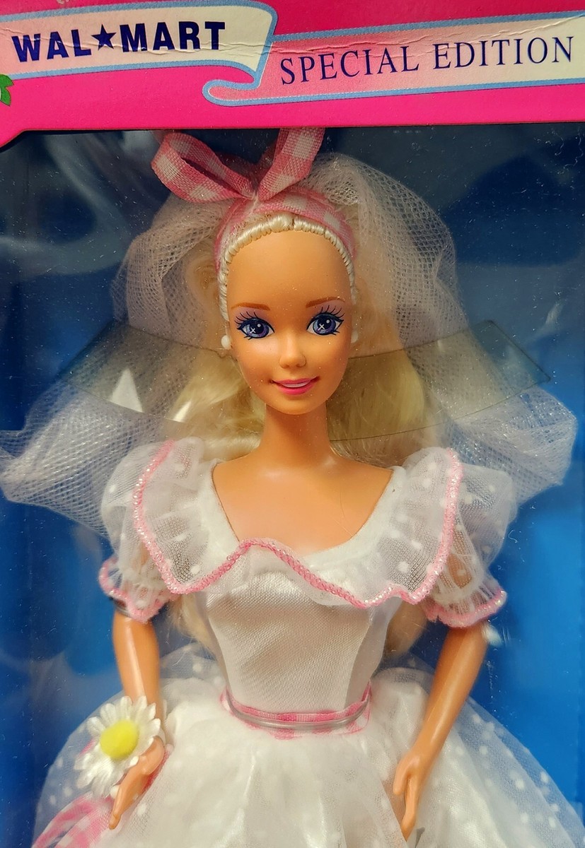 94 Mattel Vintage~~COUNTRY BRIDE BARBIE Blonde~~Walmart Special
