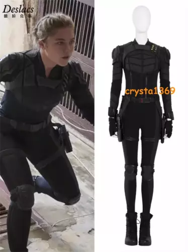 Black Widow Yelena Belova Costume Women Halloweewn Cosplay Party Black Outfit