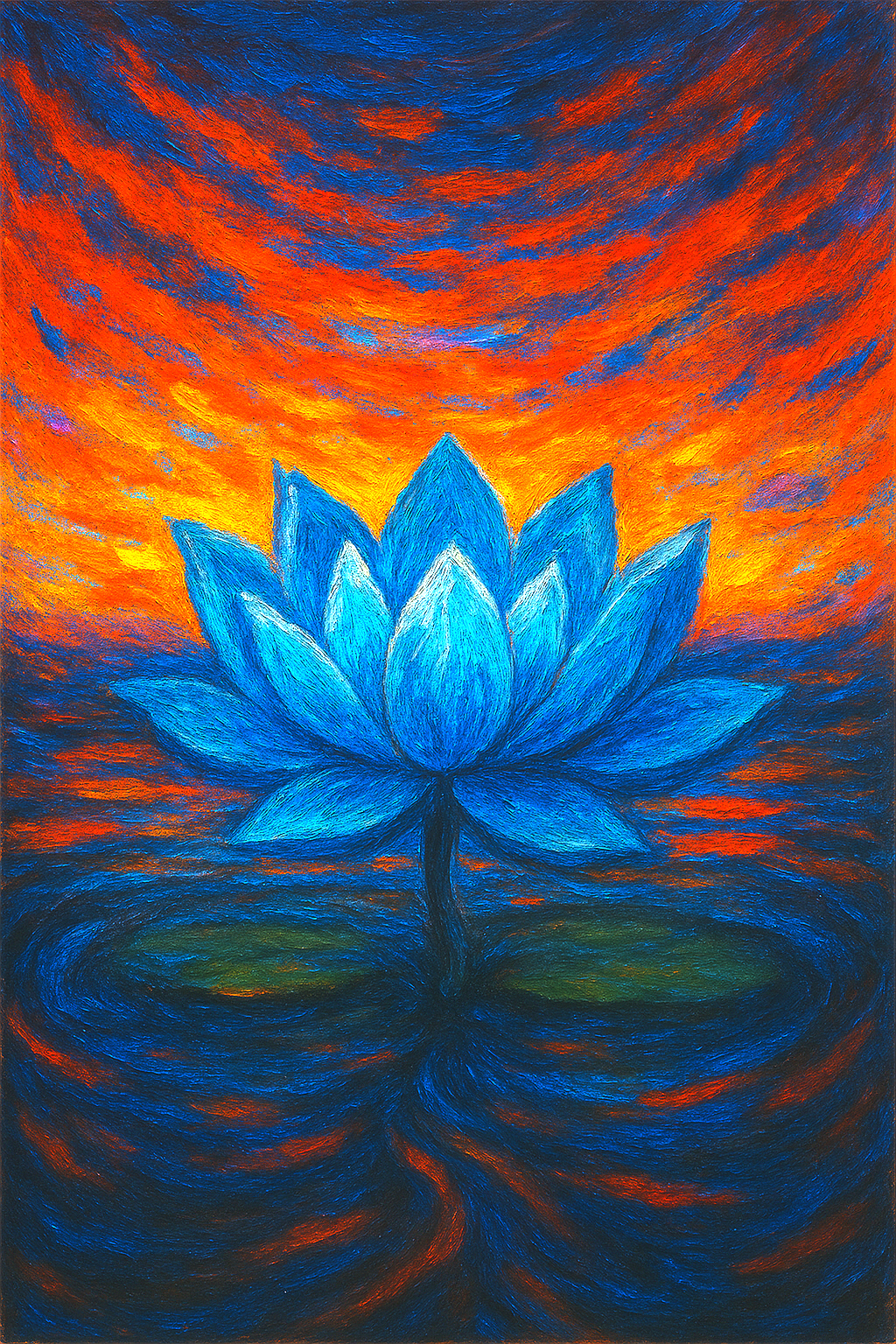 Blue Lotus: The Egyptian Secret  PRINT ACEO ATC