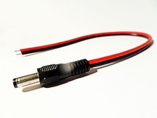 2 x DC Power Male Plug 12v Volt LED Light & CCTV Power Connector Cable / Wire