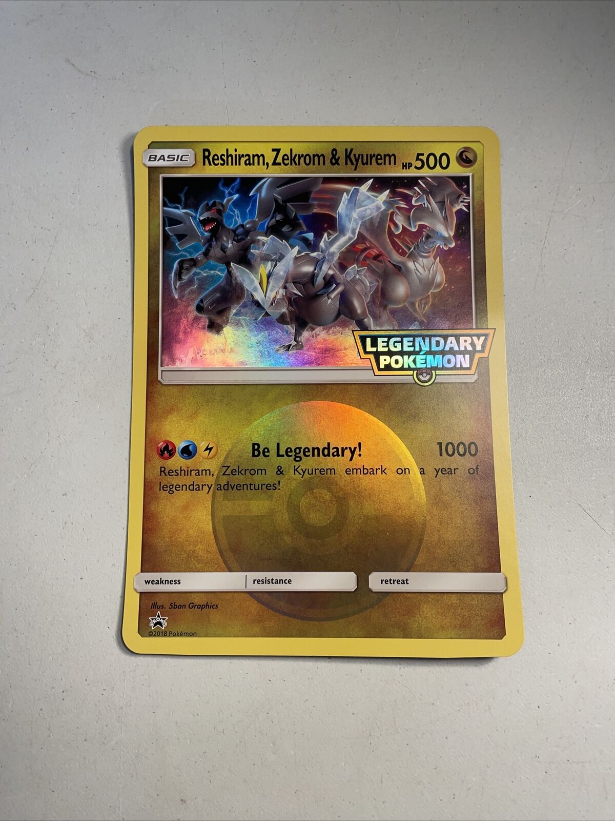 Reshiram Zekrom Kyurem Pokémon TCG Oversize Legendary Black Star Promo Holo  [NM]