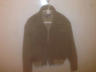 Ralph Lauren Polo Wolle Fischgräten Voll Reißverschluss Mantel Jacke Herren Groß - Bild 1 von 4