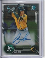 Iolana Akau 2016 Bowman Chrome Rookie Auto Oakland A's