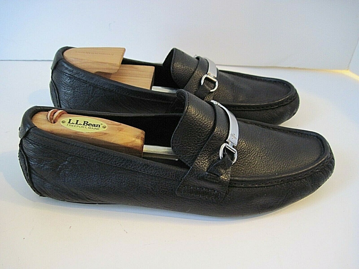 COLE HAAN BLACK PEBBLE LEATHER HORSEBIT LOAFERS DRIVING 