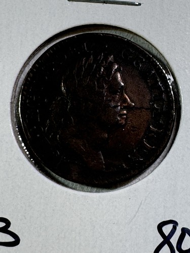 1723 Ireland Half Penny Copper Coin