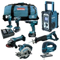 Makita DHP459 Y1J Schlag-Bohrschrauber Combo Kit 18V Akku Werkzeug Inkl. DJV180