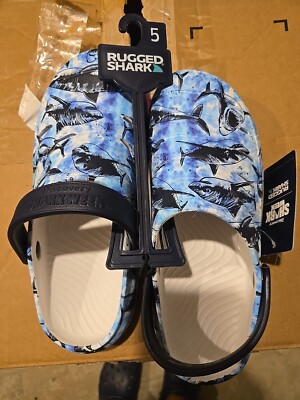 Rugged Shark Shark Week Clog Boys Size 5