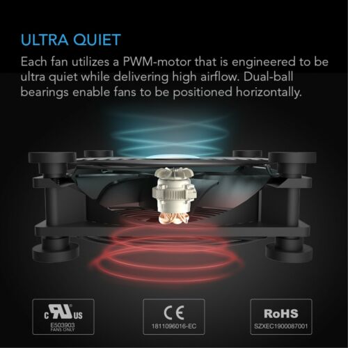 MULTIFAN S7-P, Quiet Dual 120mm AC-Powered Cooling Fan for Receiver DVR Cabinets - Picture 4 of 7