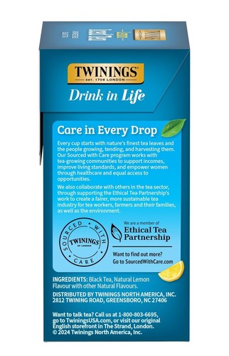 Refreshing Lemon Black Iced Tea - 72 Oversized Tea Bags, Brews 18 Pitchers - Bild 7 von 8