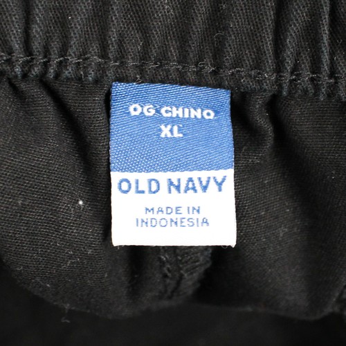 Old Navy OG Chino Women's XL Black High Rise Elastic Waistband Cotton Stretch - Picture 4 of 5