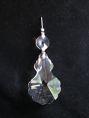 10-2 1/2 '' ANGEL LEAD CRYSTALS PRISM CHANDELIER WEDDING LAMP SILVER  PARTS