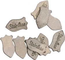 Schrade Stainless Shield 10 Pack Badge Design 7/16" Overall Nickel-Silver Finish