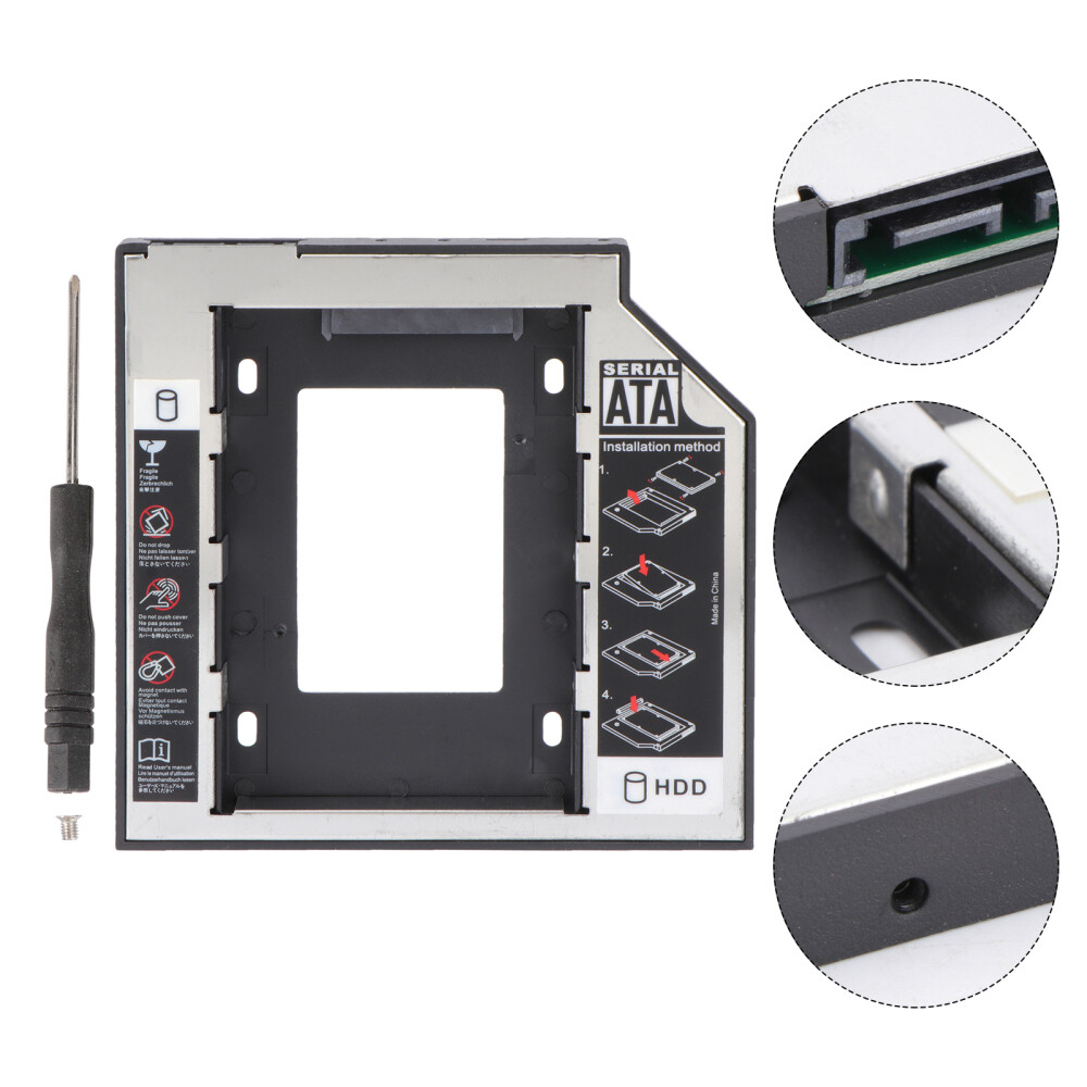 2 .5 Hard Drive Bay Converter Laptop Disk Holder Professional Bracket