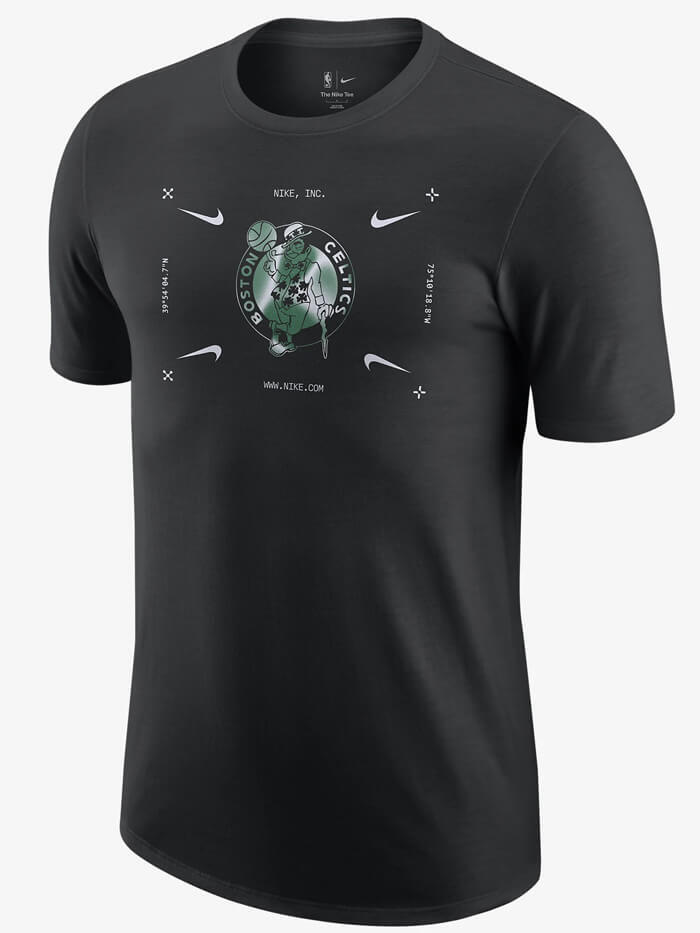 ウェア Boston Celtics basketball shirts Nike NBA Boston Celtics Short Sleeve Men Black T-shirt