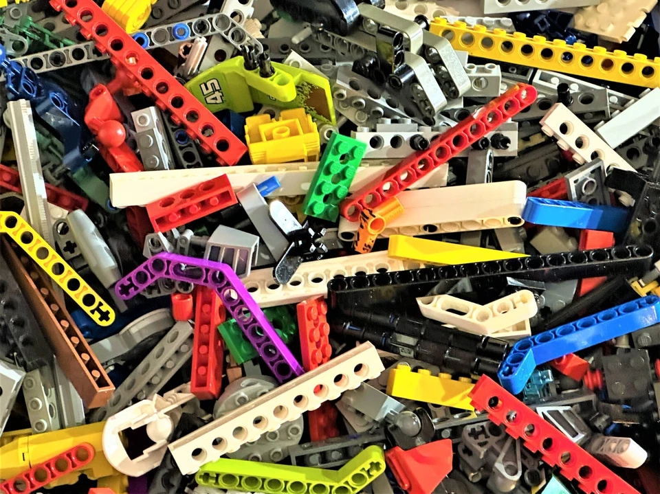 Lote de 130 piezas a granel Lego Technic Mindstorms NXT RCX brazos elevadores ladrillos ejes pasadores Foto 4 de 4