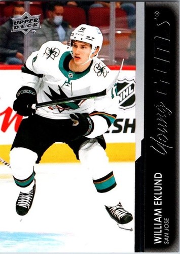 2021-22 Upper Deck Series 2 Young Guns Rookie William Eklund 475 San Jose Sharks