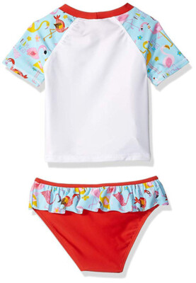 Skechers Girls Flamingo 2pc Rashguard Swim Set Size 2T 3T 4T 4 5 6