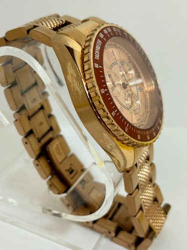 32 Degrees Rose Gold Tachymeter Watch 43 mm 32-416B-315 - Picture 5 of 9
