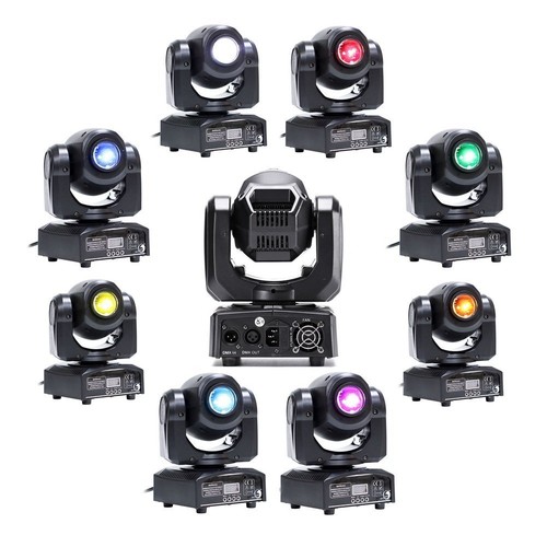 2stk 120W 8 Gobo RGBW LED Moving Head DMX Bühnenlicht Spot Strahl DJ Show Disco - Bild 12 von 15