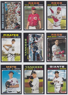 2020 Topps Heritage Baseball Base Cards You Pick Finish Your Set 1-200