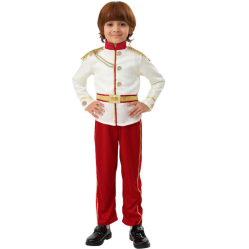 Cosplay Cinderella Prince Charming Kids Costume Halloween Carnival Boys Suits - Picture 1 of 9
