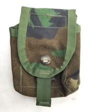 USGI Military Molle II WOODLAND CAMO Army Hand Grenade Pouch 4.5x3x2.25 MINT