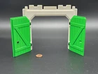 Playmobil Part - Medieval Farm Castle House Wall Green Barn Door w/ Latch VTG